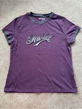 Harley-Davidson Purple Graphic Tee Women’s Large